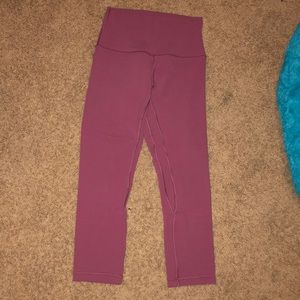 pink cropped lululemon leggings